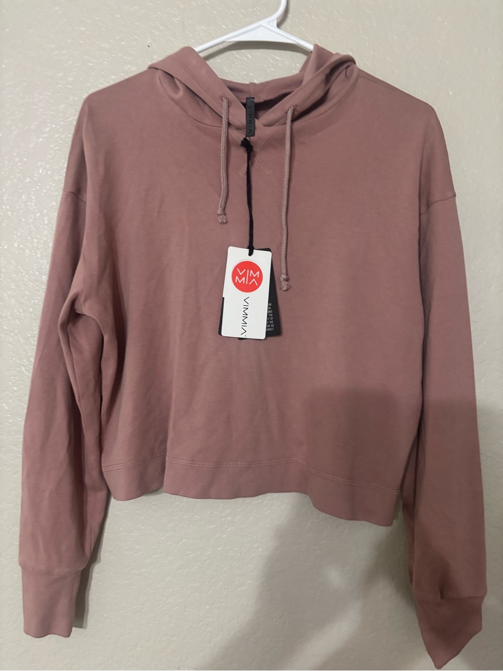 VIMMIA Boundary Crop Hoodie NWT Rouge Pink Size XS